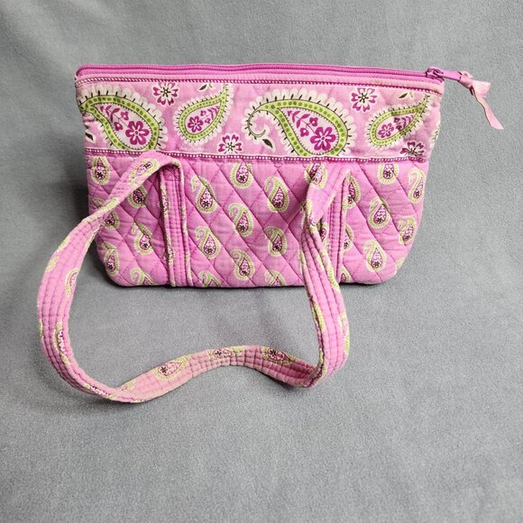 Vera Bradley Bermuda Pink Paisley Handbag Tote with Wallet Toggle Retired - Picture 3 of 7